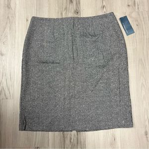 Hilliard & Hanson gray tweed skirt sz 16 vintage